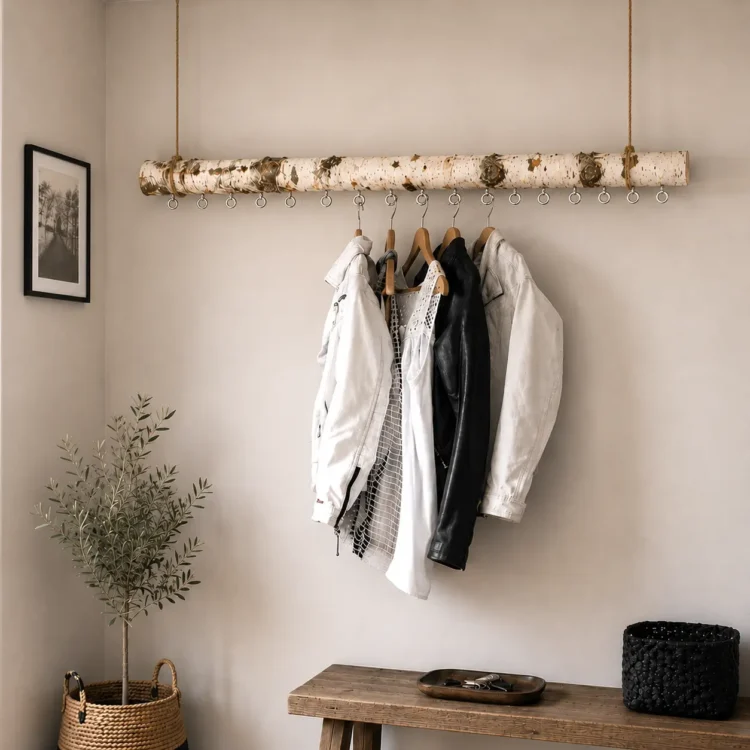 Hanggarderobe berk met rvs haakjes