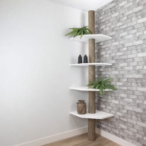 Hoekkast Javi Grey-wit