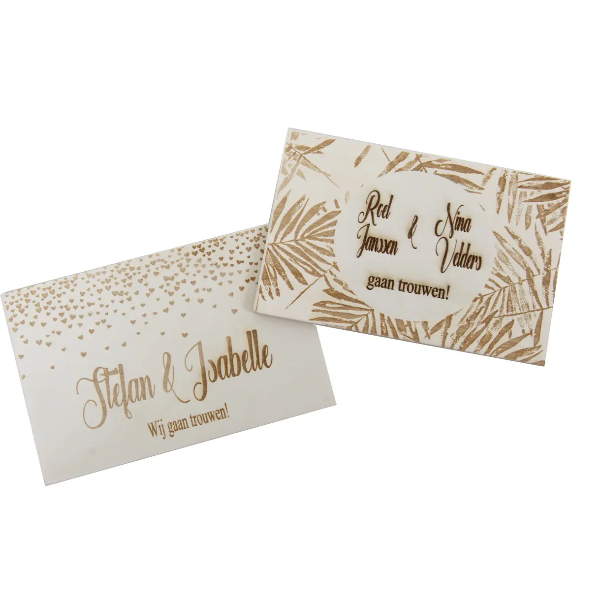 Houten Trouwkaartjes Gepersonaliseerd (1)