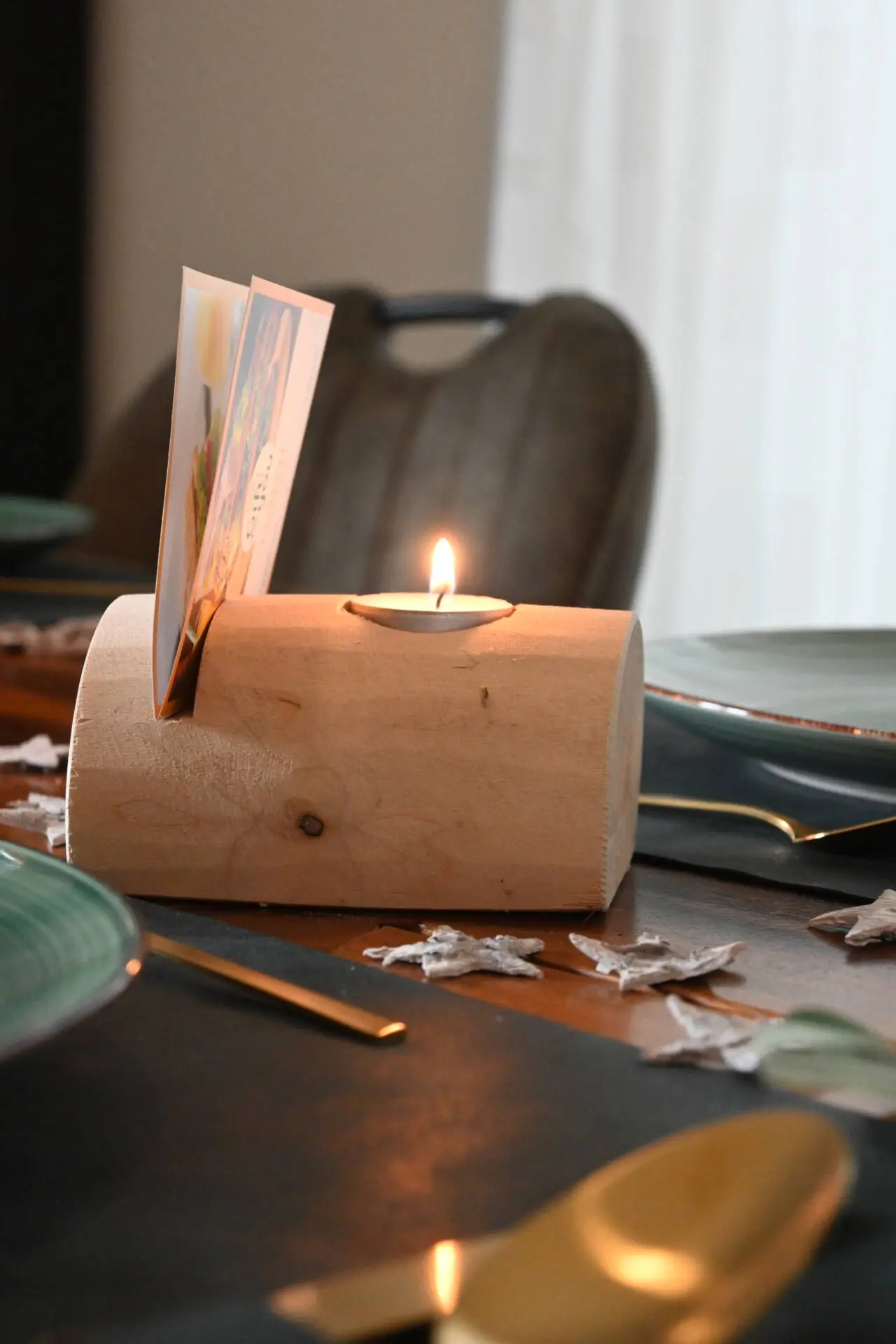 Houten menukaarthouder Niçoise 12cm (4)