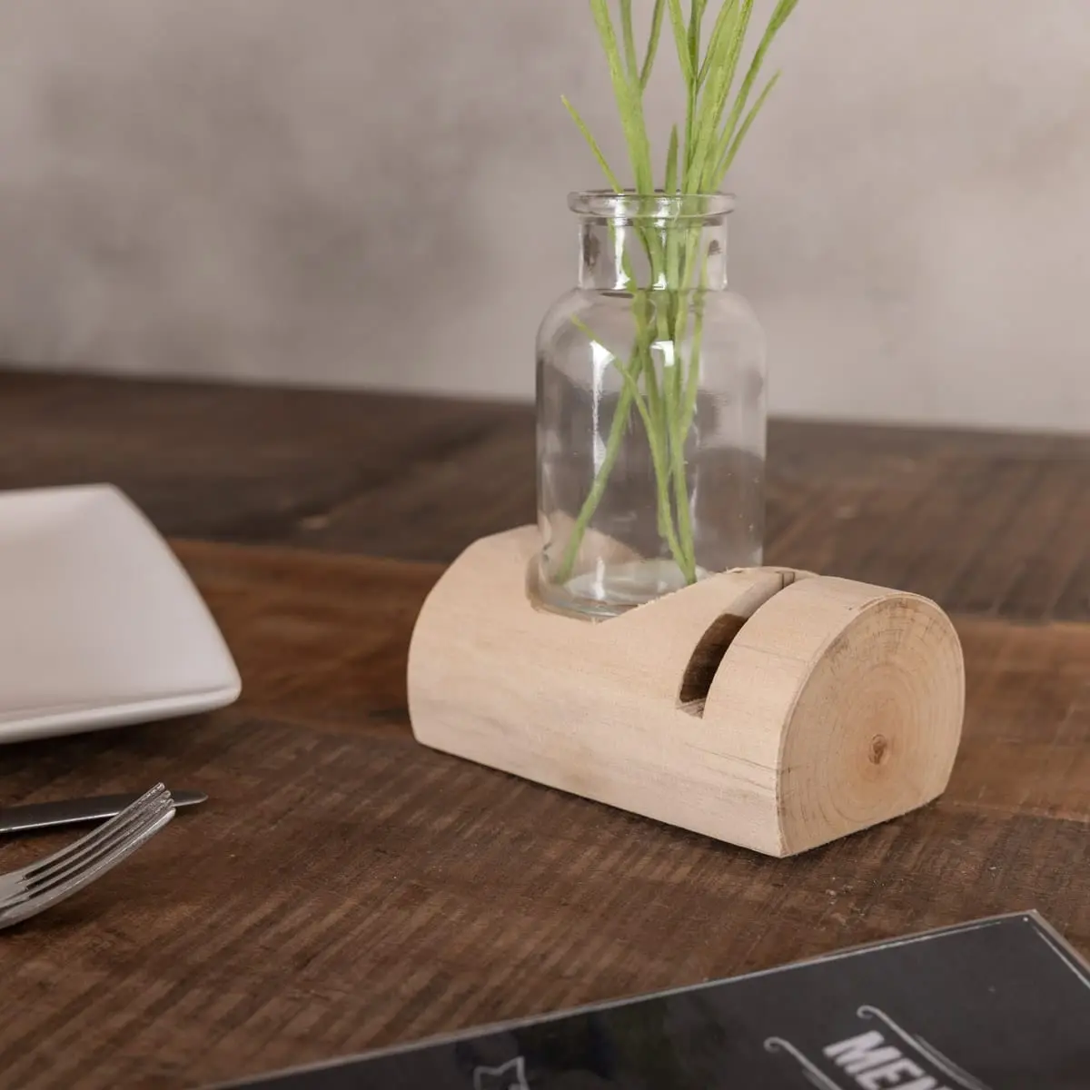 Houten menukaarthouder Niçoise 12cm