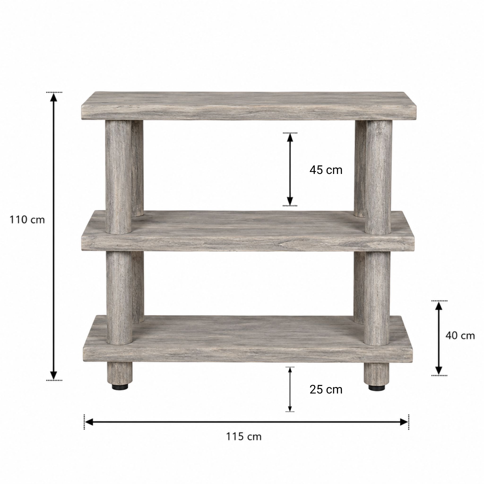 Javi Boomstam Roomdivider met 3 legplanken