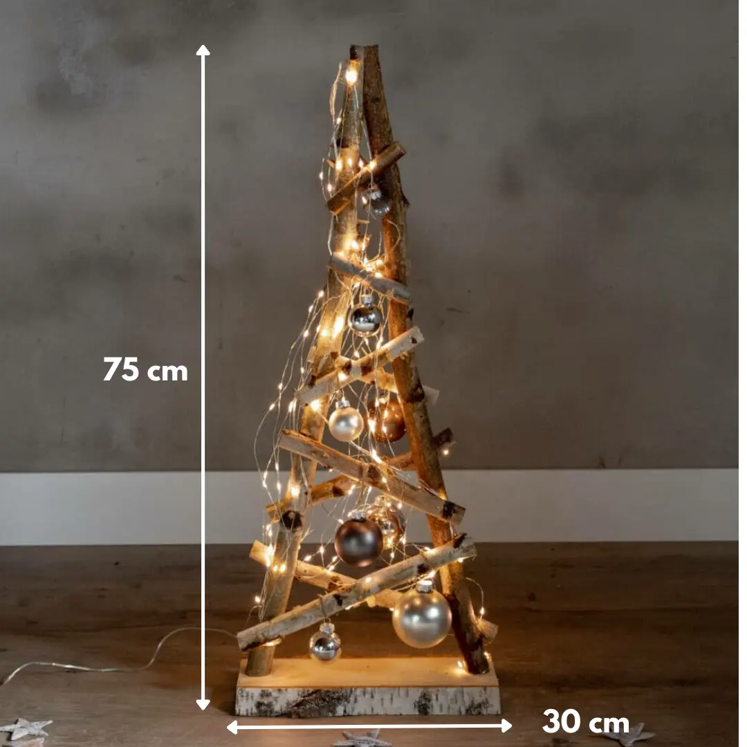 Kerstboom berk 75cm, afmetingen