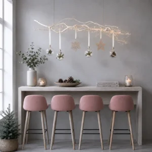 Kerstguirlande wilgentakken wit 100 cm(1)