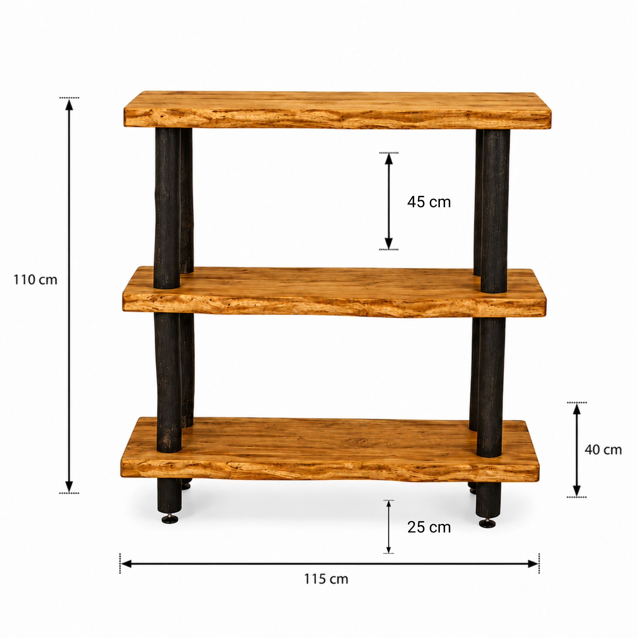 Kiran Boomstam Roomdivider met 3 legplanken