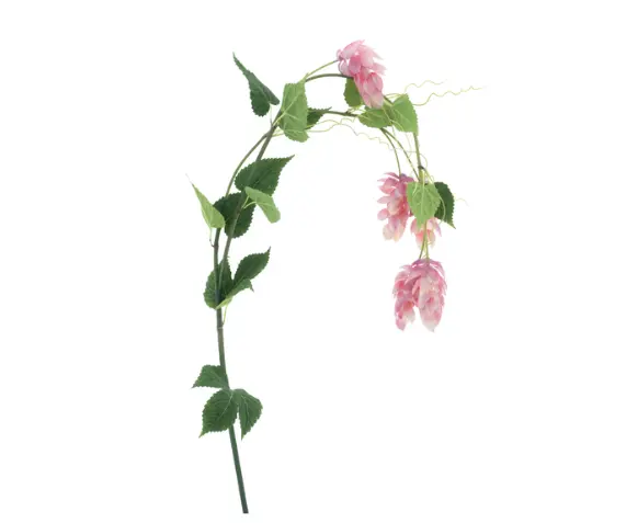 Kunst Hop Flower spray Roze 140cm