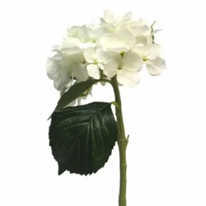 Kunst Hortensiabloem Wit 45cm