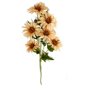 Kunst Sunflower Zalm 80cm