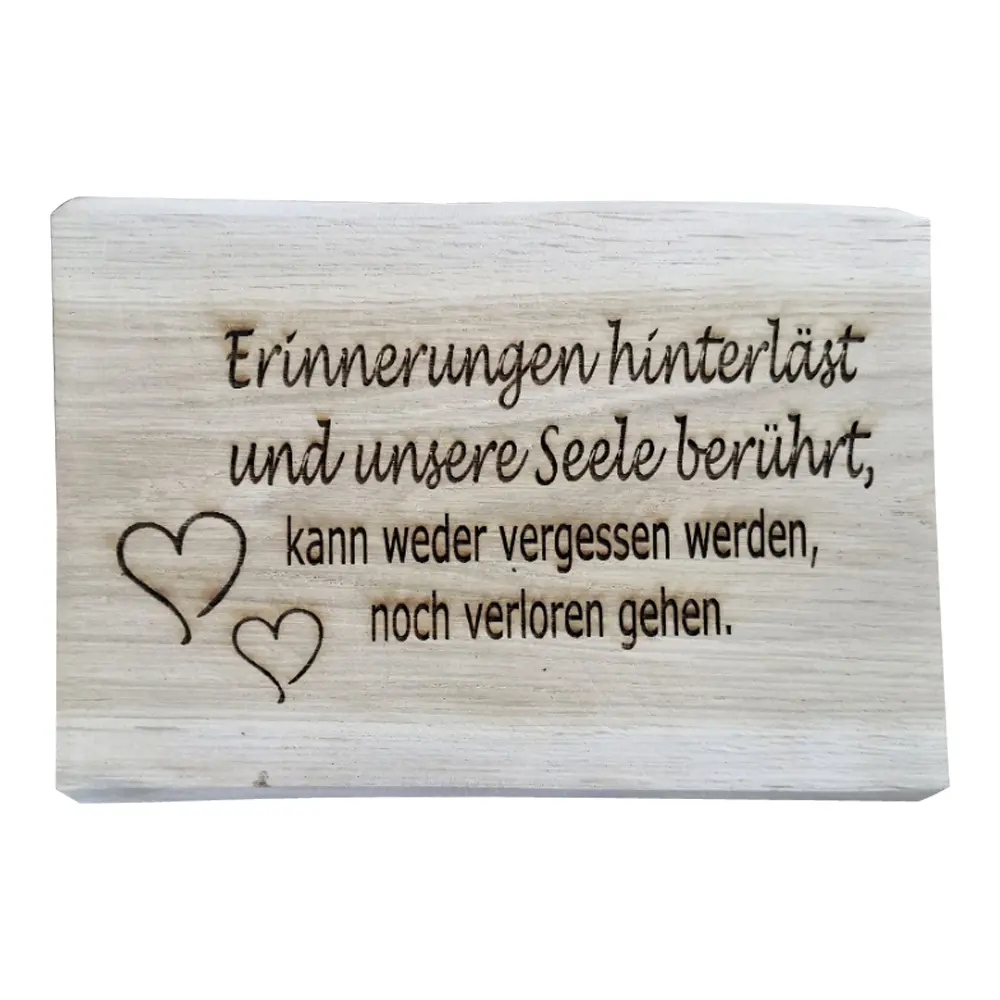 Plank zonder bast duitse tekst