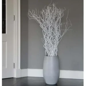 Set Fijne Kronkelwilg takken met pot Wit 120cm (3)