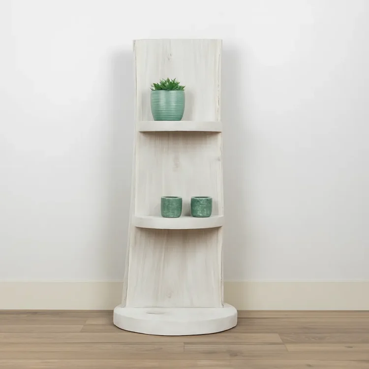 Staand Boomstamrek Svea White Wash 25x15x100