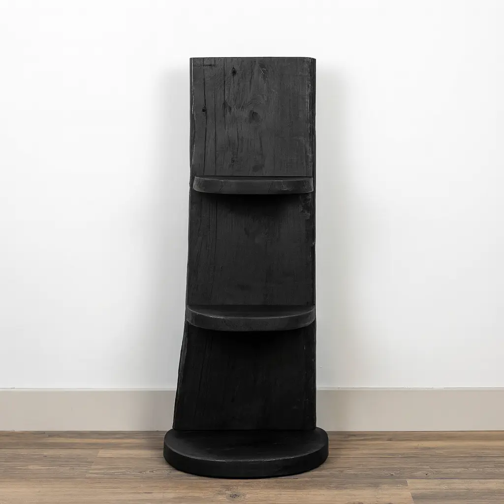 Staand Boomstamrek Vigo Zwart 25x15x100 (2)