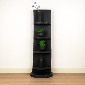 Staand Boomstamrek Vigo Zwart 25x15x150