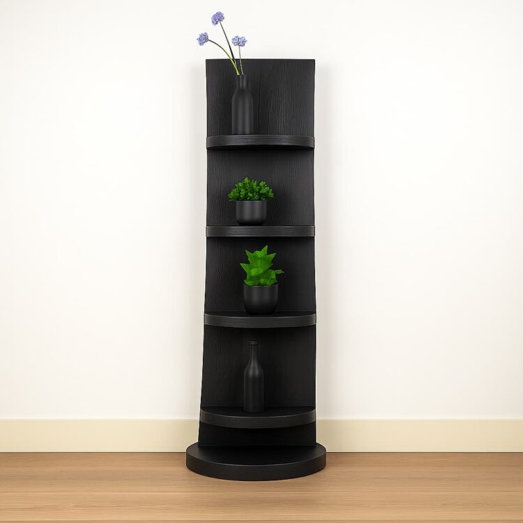 Staand Boomstamrek Vigo Zwart 25x15x150