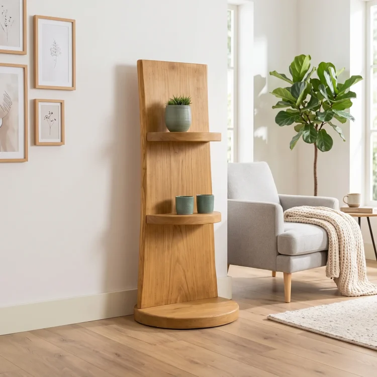 Staand boomstamrek old naturel 100 cm