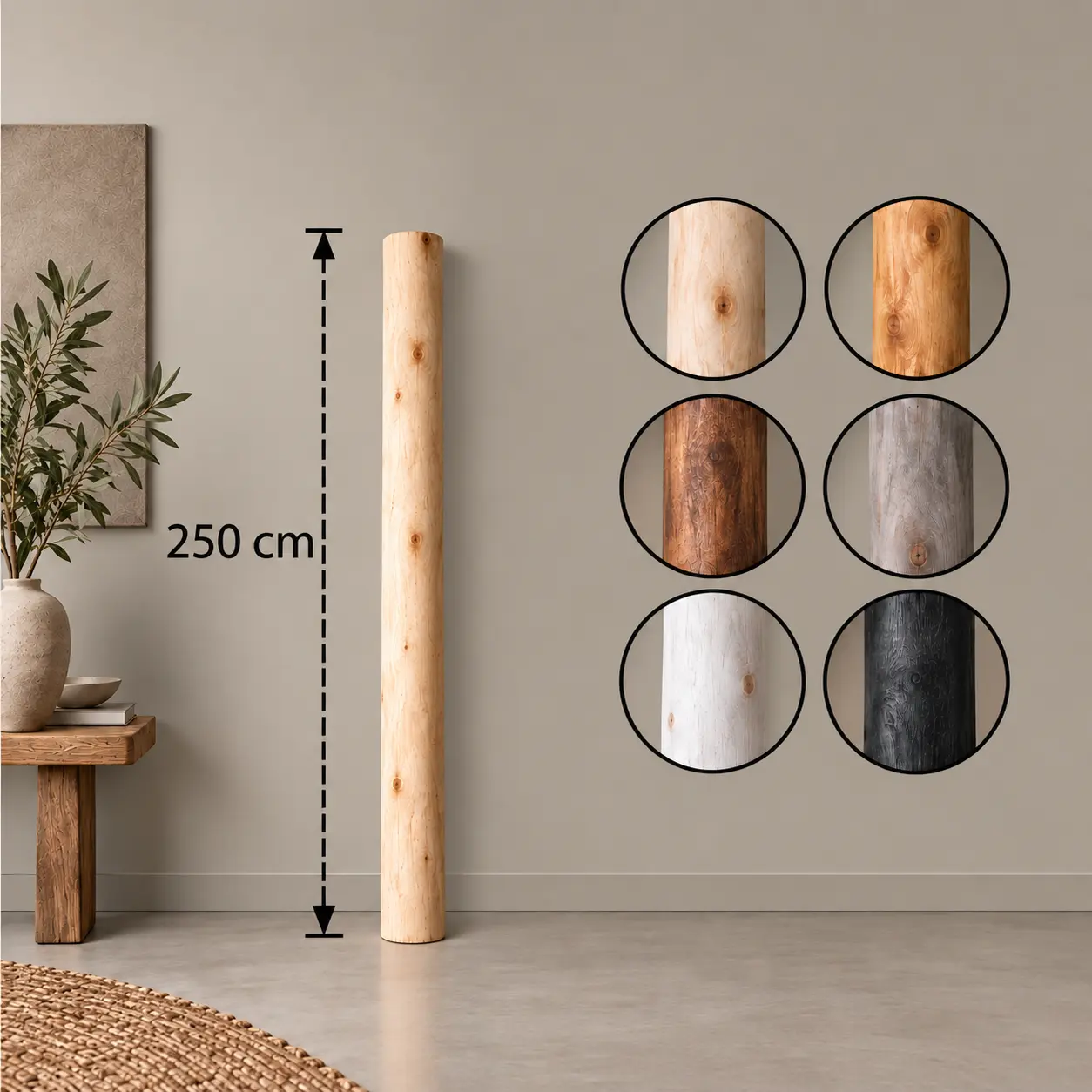 Stam met oliebehandeling 250 cm (9)