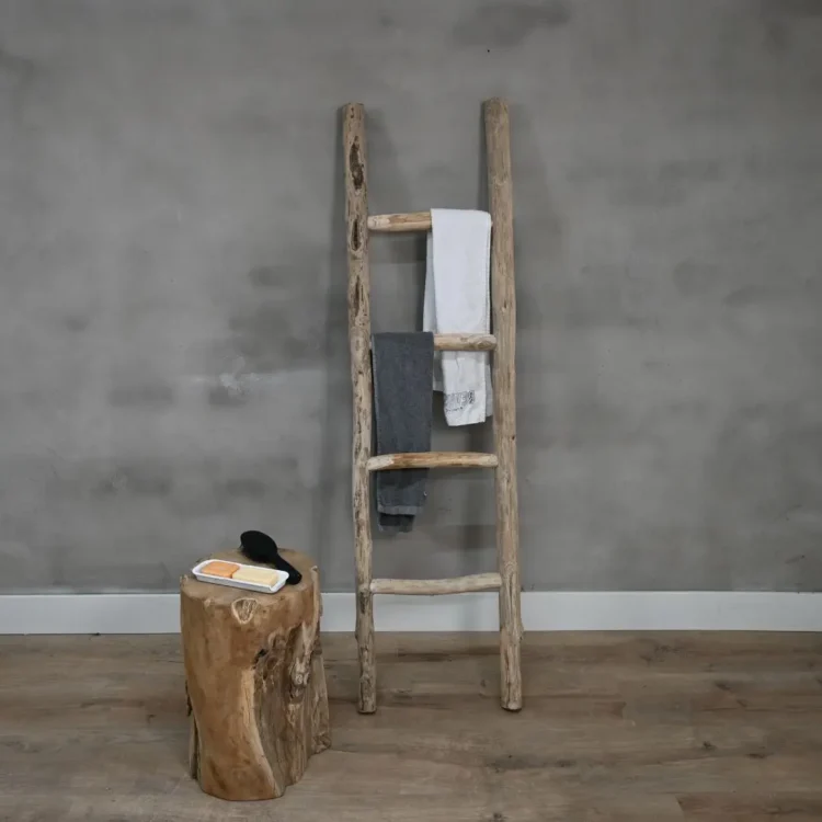 Teak hout Decoratieladder