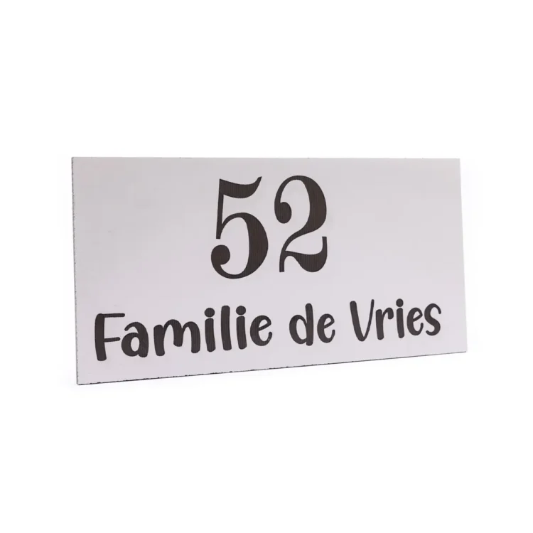 Trespa bord Gepersonaliseerde Symbooltekst 30cm (1)