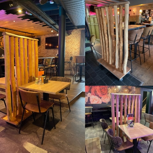 Verrijdbare-roomdivider-in-restaurant-Decoratietakken