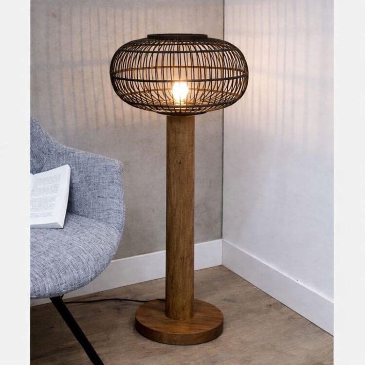 Vloerlamp laag Oak 70 cm