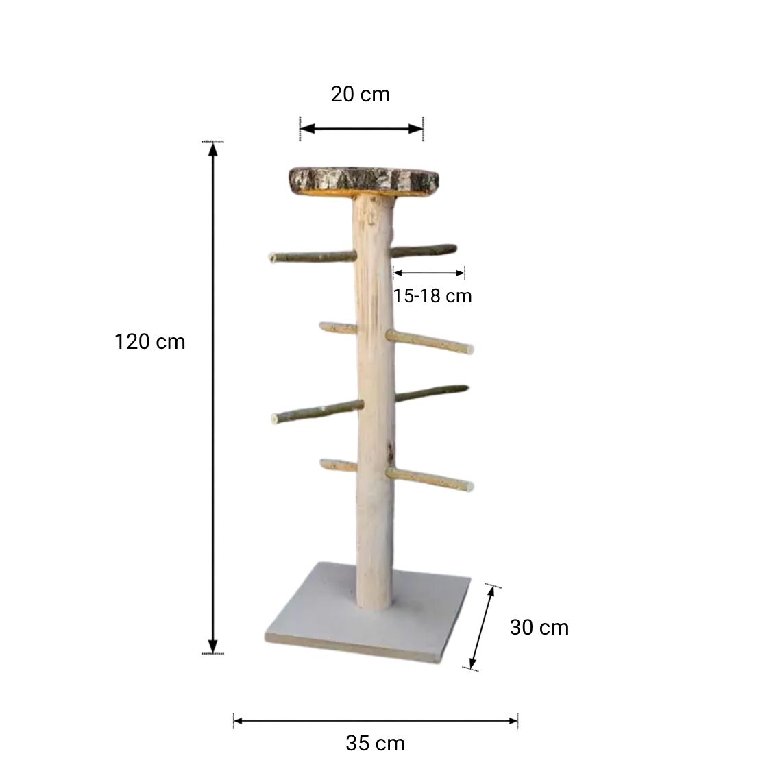 Vogelboom Coco met voederplateau _ 120 cm