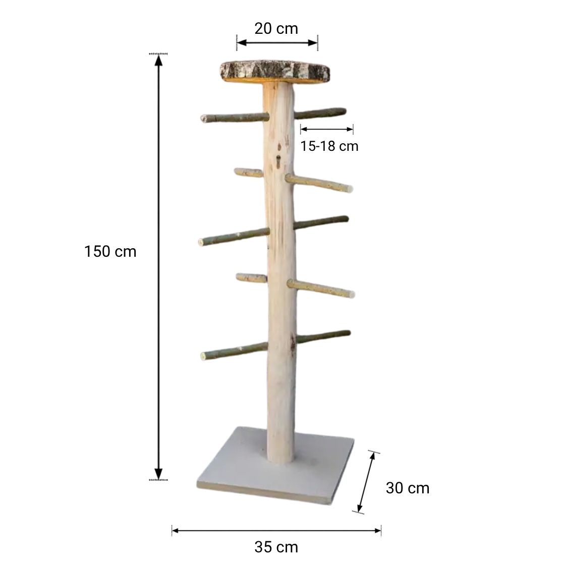 Vogelboom Coco met voederplateau _ 150cm