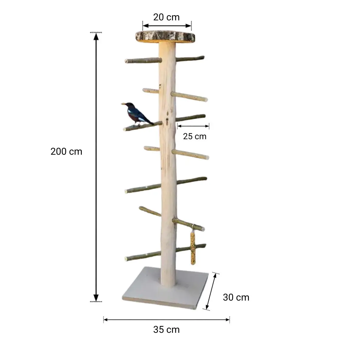 Vogelboom Coco met voederplateau _ 200 cm