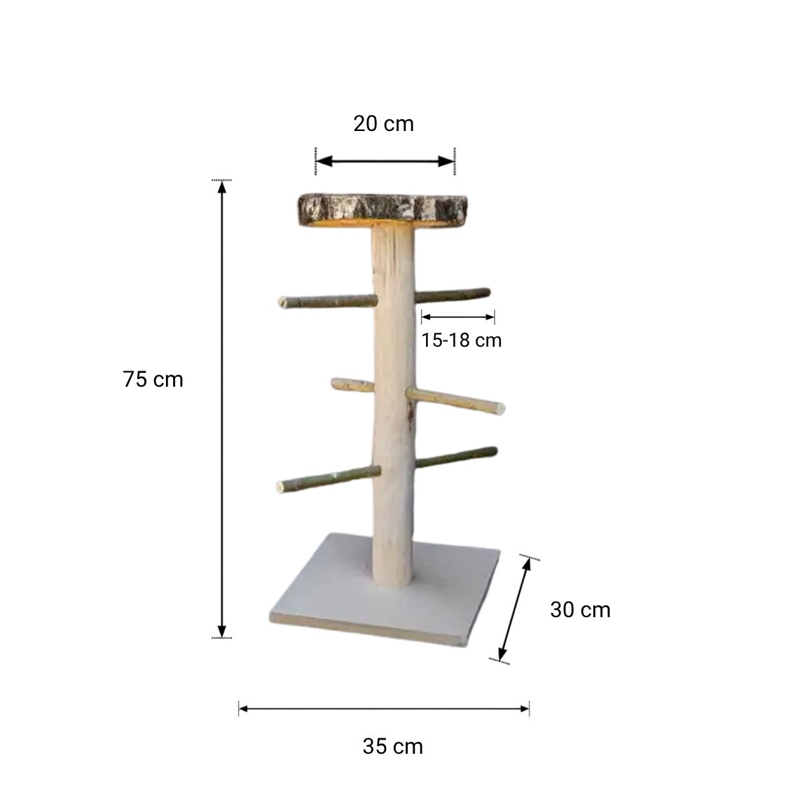 Vogelboom Coco met voederplateau _ 75 cm
