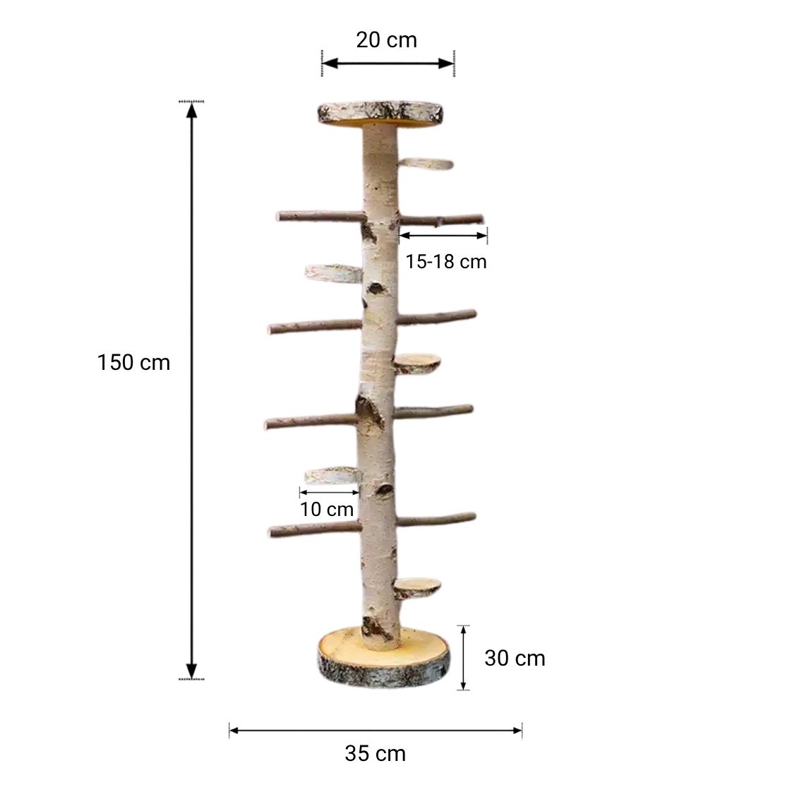 Vogelboom Kiki met voederplateau _ 150 cm