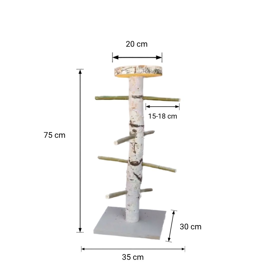 Vogelboom Zazou met voederplateau _ 75 cm