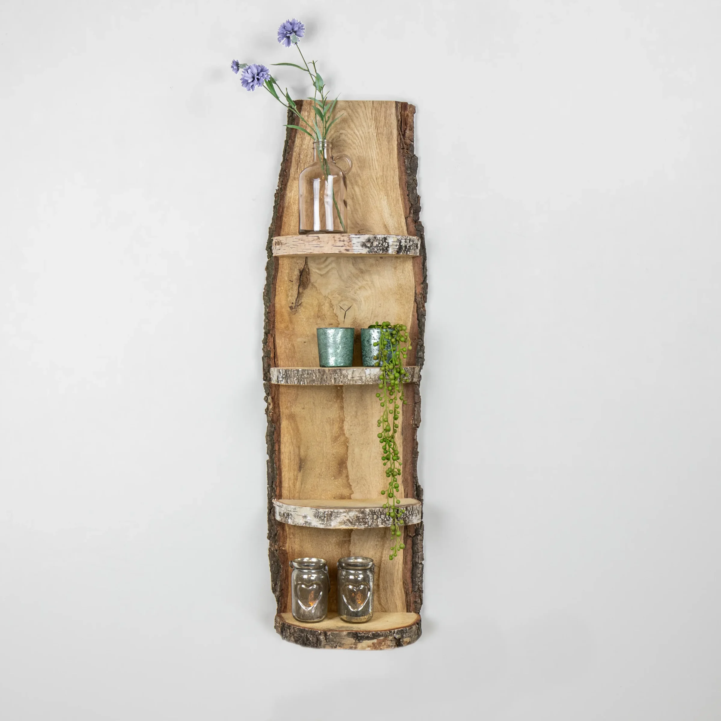 Wand Boomstamrek Yale Eiken met bast 100cm (3)