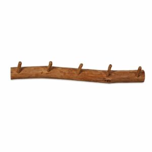 Wandkapstok 5 houten haken 100 cm Oak