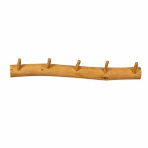 Wandkapstok 5 houten haken 100 cm Old naturel