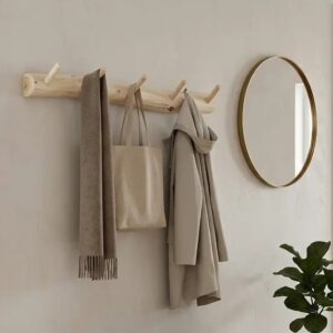 Wandkapstok 5 houten haken 100 cm(1)