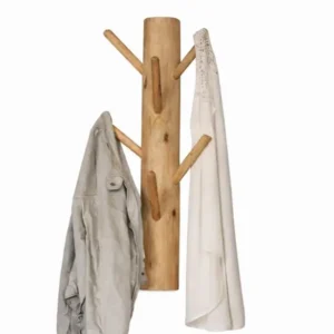 Wandkapstok 6 houten haken 70 cm Old Naturel