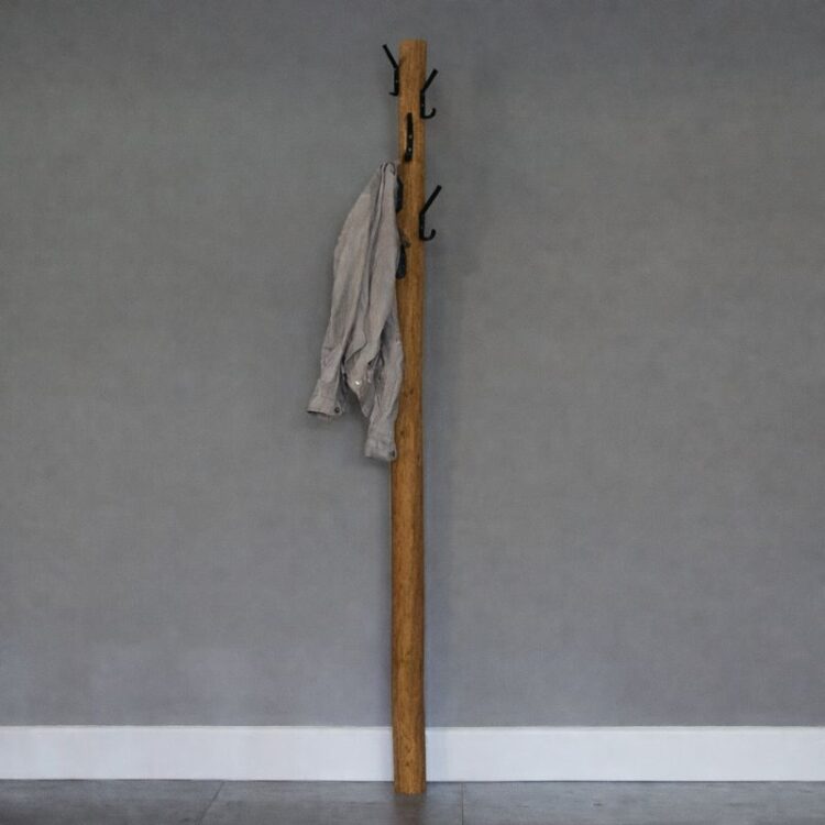 Wandkapstok Oak zwarte haken 165 cm