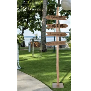 Wegwijspaal met gepersonaliseerde tekst enof symbool 165cm (2)