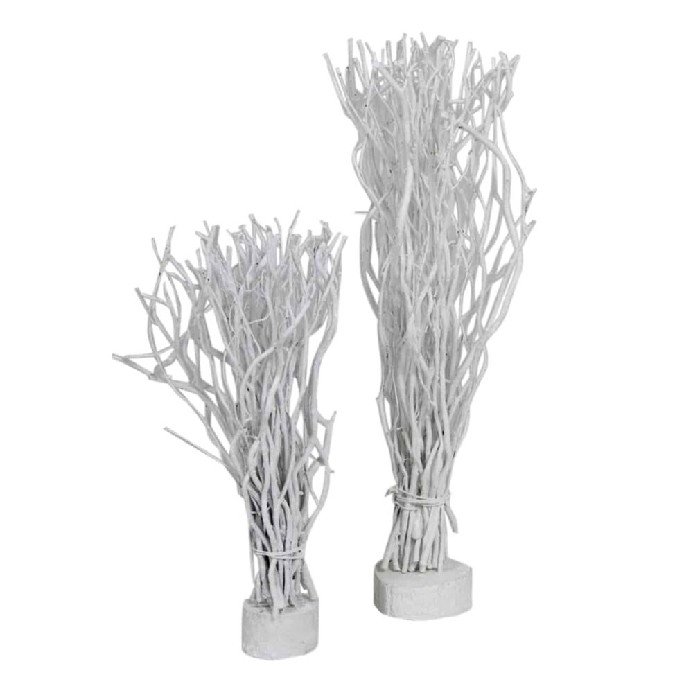 bosje 25 witte decoratietakken 40cm op voet