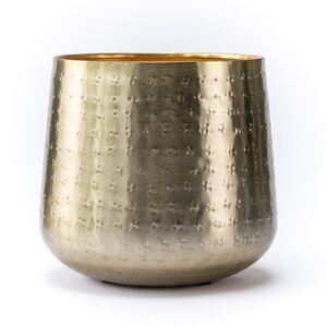 Overpot rond | Metaal | Goud | 20x20