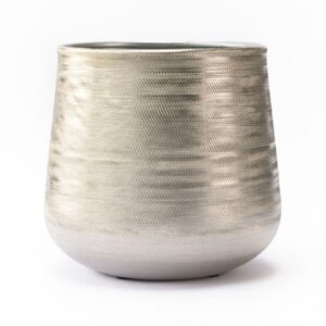 Overpot rond | Metaal | Zilver | 20x20